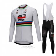 2018 Jersey UCI Mondo Champion Lotto Soudal Long Sleeve White