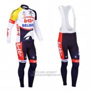 2013 Jersey Lotto Belisol Long Sleeve Purple And White