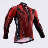 2015 Jersey Fox CyclingBox Long Sleeve Black And Red2