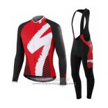 2016 Jersey Specialized Long Sleeve Bright Black And Red