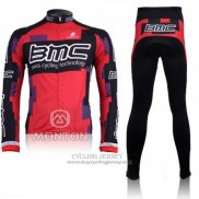 2011 Jersey BMC Long Sleeve Red And Black