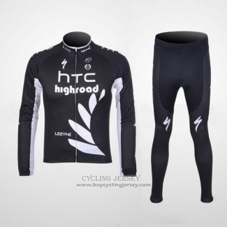 2011 Jersey HTC Highroad Long Sleeve Black And White