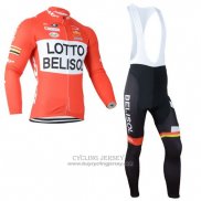 2014 Jersey Lotto Belisol Long Sleeve Orange
