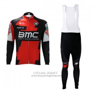 2017 Jersey BMC Long Sleeve Red And White