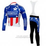 2010 Jersey BMC Champion Stati Uniti Long Sleeve Blue