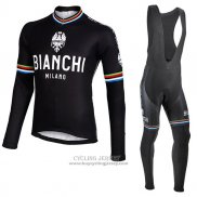 2017 Jersey Bianchi Milano ML Long Sleeve Black