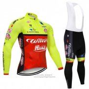 2018 Jersey Wilier Long Sleeve Green and Red