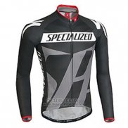 2016 Jersey Specialized ML Long Sleeve Black And Gray