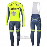 2016 Jersey Tinkoff Long Sleeve Green And Gray