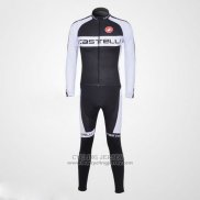 2011 Jersey Castelli Long Sleeve White And Black