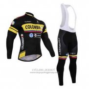 2015 Jersey Colombia Long Sleeve Black And Yellow