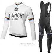 2017 Jersey Bianchi Milano ML Long Sleeve White