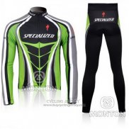 ML 2010 Jersey Specialized Long Sleeve Green And Black