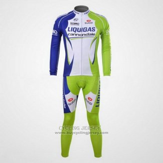 2012 Jersey Liquigas Cannondale Long Sleeve White And Green