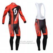2013 Jersey Scott Long Sleeve Black And Red