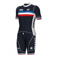 2022 Cycling Jersey France Deep Bluee Short Sleeve and Bib Short