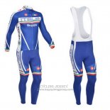 2013 Jersey Castelli Long Sleeve White And Blue