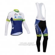 2014 Jersey Orica GreenEDGE Long Sleeve White And Blue