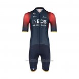 2022 Cycling Jersey INEOS Grenadiers Deep Blue Red Short Sleeve and Bib Short