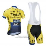 2014 Jersey Tinkoff Saxo Bank Blue And Yellow