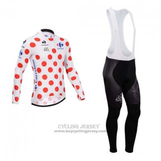 2014 Jersey Tour de France Long Sleeve White And Red