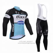 2015 Jersey Etixx Quick Step Long Sleeve Black And White