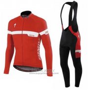 2016 Jersey Specialized ML Long Sleeve Red And White