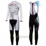 2016 Jersey Women Castelli Long Sleeve White And Red