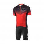 2022 Cycling Jersey Loffler Red Short Sleeve And Bib Short