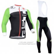 2014 Jersey Castelli Long Sleeve Black And Green