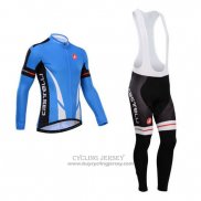 2014 Jersey Castelli Long Sleeve Blue And Black