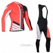 2016 Jersey Specialized Long Sleeve Orange And Black