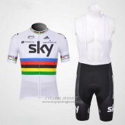 2012 Jersey Sky UCI Mondo Champion Red And White