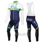 2016 Jersey Orica GreenEDGE Long Sleeve White And Blue