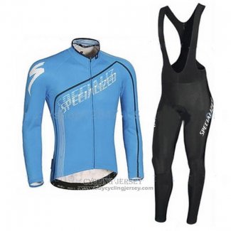 2016 Jersey Specialized Long Sleeve Black And Sky Blue