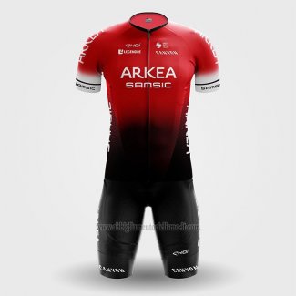 2022 Abbigliamento Ciclismo Arkea Samsic Rosso Nero Manica Corta e yutr027