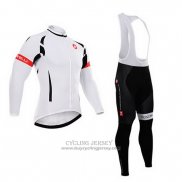 2015 Jersey Castelli Long Sleeve White And Black