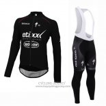 2015 Jersey Ettix Quick Step Long Sleeve Black And White