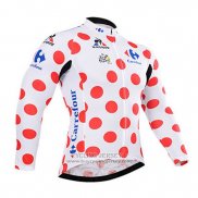 2015 Jersey Tour de France Long Sleeve White And Red