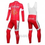 2016 Jersey Cofidis Long Sleeve White And Red