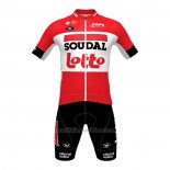 2022 Abbigliamento Ciclismo Lotto Soudal Nero Rosso Manica Corta e yutr032