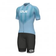 2022 Cycling Jersey ALE Sky Bluee Short Sleeve and Bib Short