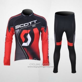 2012 Jersey Scott Long Sleeve Black And Red