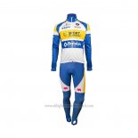 2018 Abbigliamento Ciclismo Sport Vlaanderen-Baloise Blu Bianco Giallo Manica Lunga e yutr033