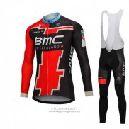2018 Jersey BMC Long Sleeve Black and Red