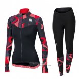 2017 Jersey Sportful Primavera Long Sleeve Black and Red