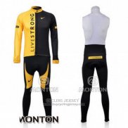 2009 Jersey Livestrong Long Sleeve Black And Yellow