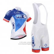 2015 Jersey FDJ White And Blue