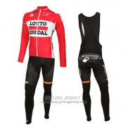 2016 Jersey Lotto Soudal Long Sleeve White And Red