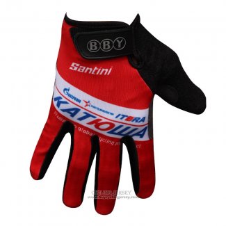 2014 Katusha Full Finger Gloves